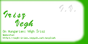 irisz vegh business card