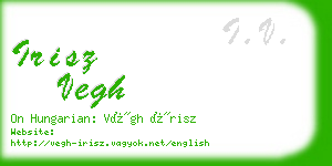 irisz vegh business card